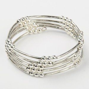 😀 3 for $20 Silver Twisted Tube Wrap Bracelet